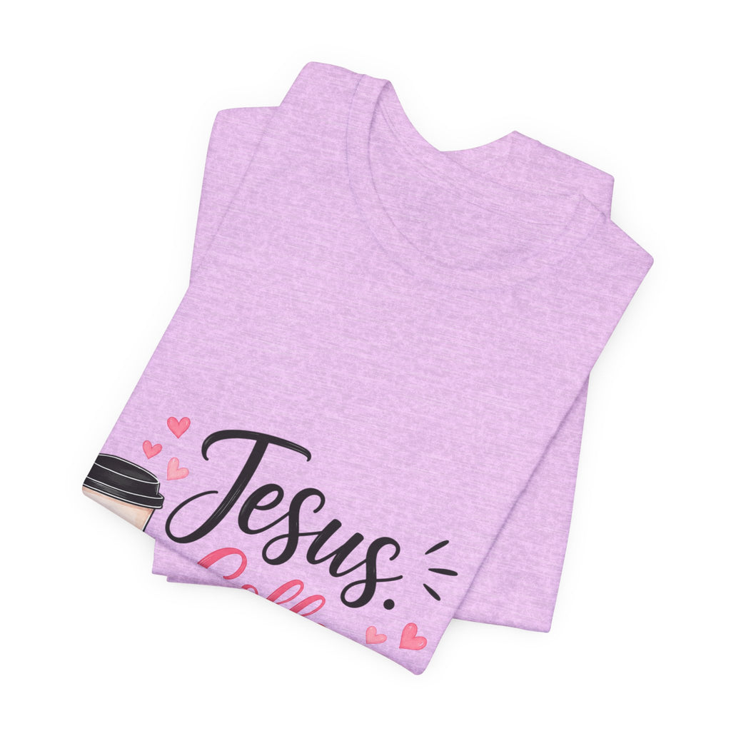 Teacher T-Shirt — "Jesus, Coffee & Little Learners" Faith-Based Classroom Tee