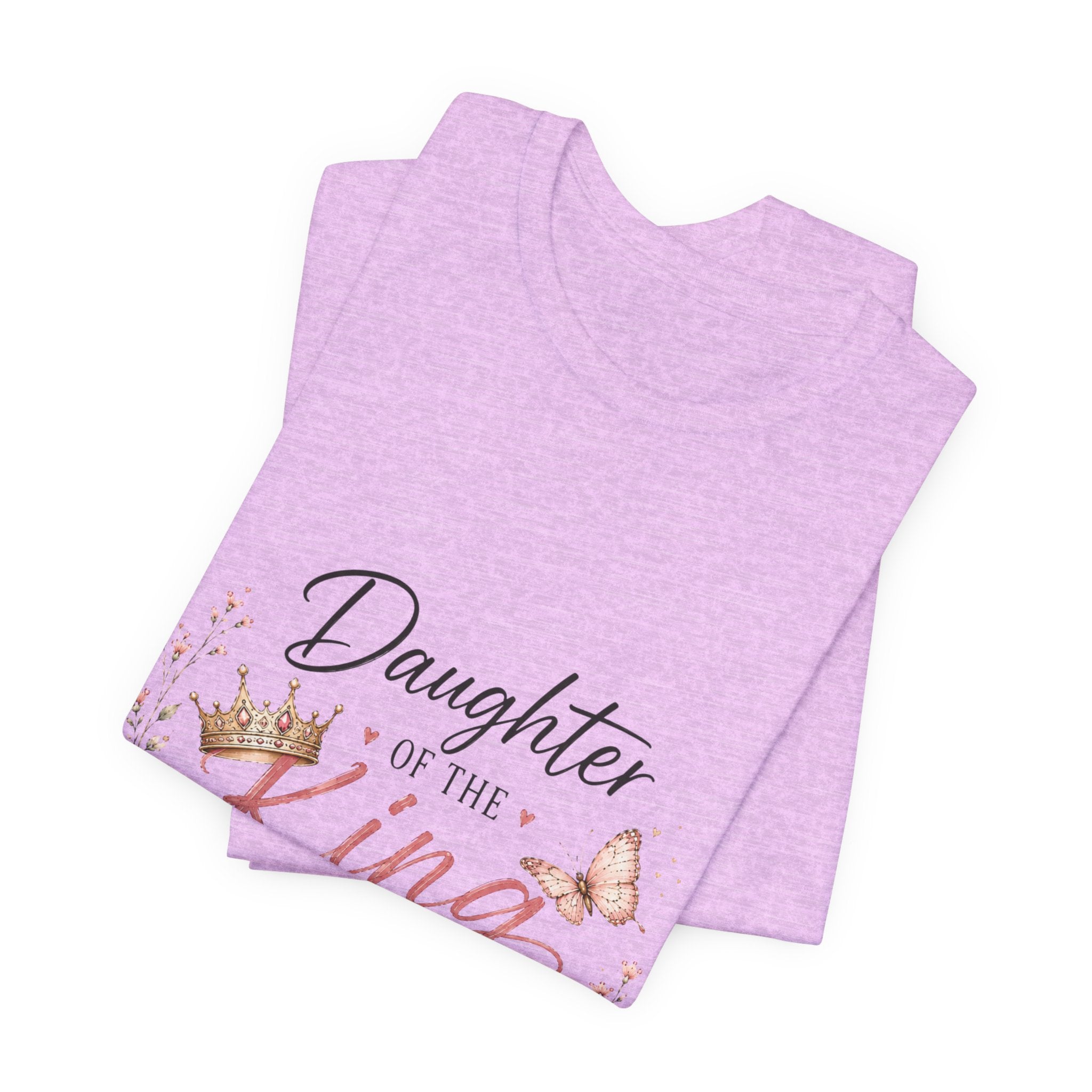 Daughter of the King Floral Tee — Christian Faith Inspirational Shirt