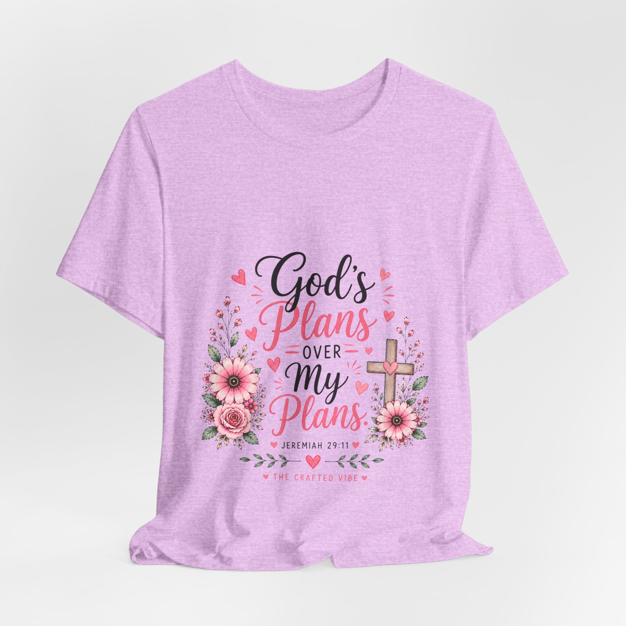 God’s Plans Over My Plans Floral Tee — Christian Faith Inspirational T‑Shirt