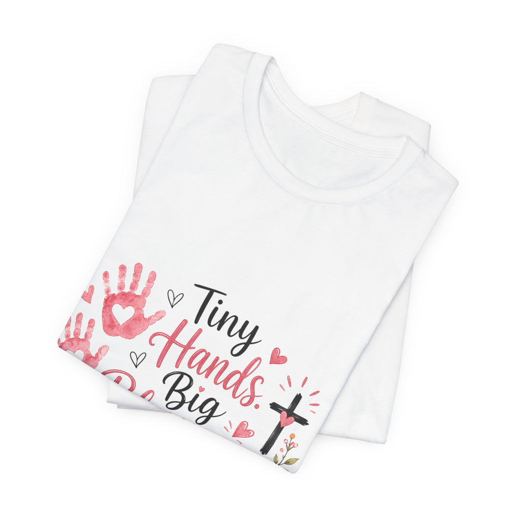 Tiny Hands, Big Blessings Tee — Christian Preschool Teacher Shirt
