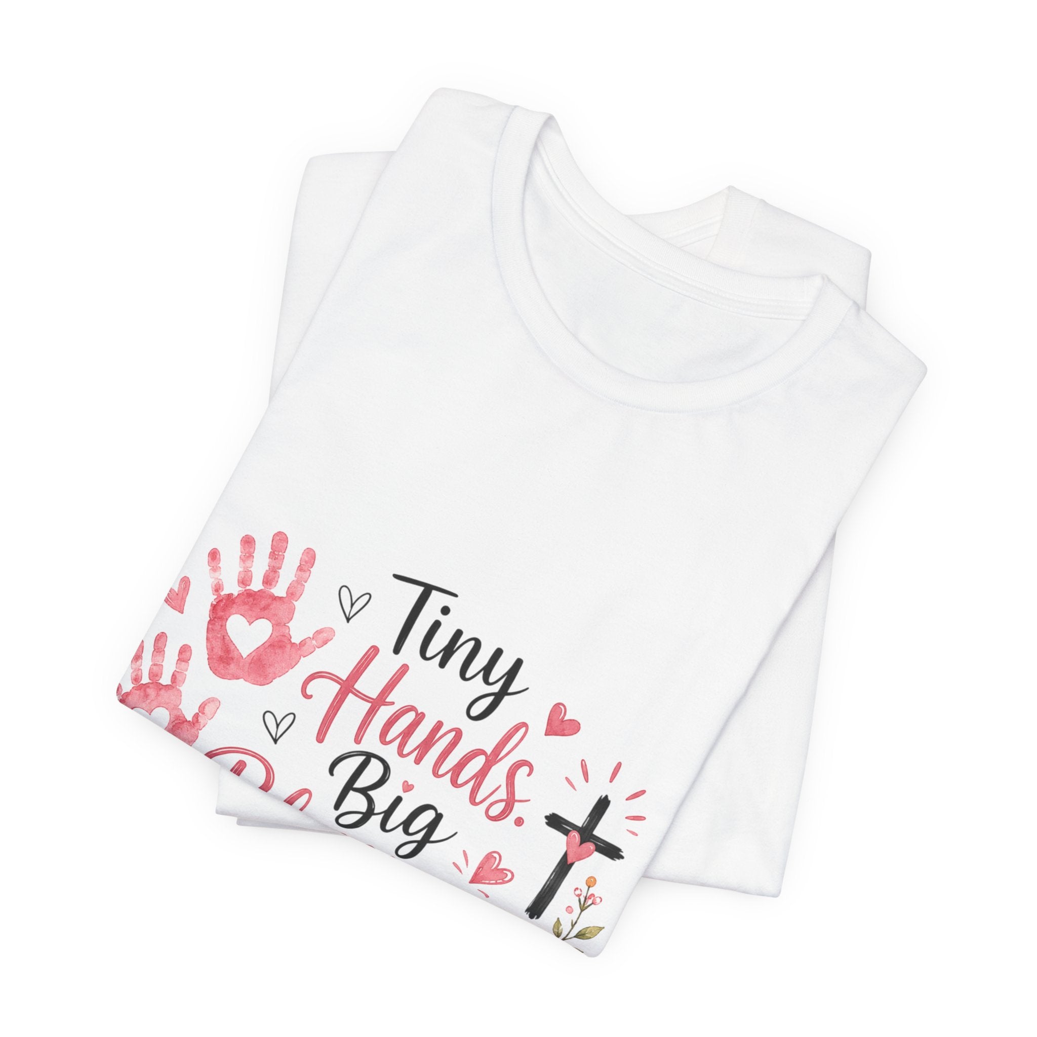 Tiny Hands, Big Blessings Tee — Christian Preschool Teacher Shirt