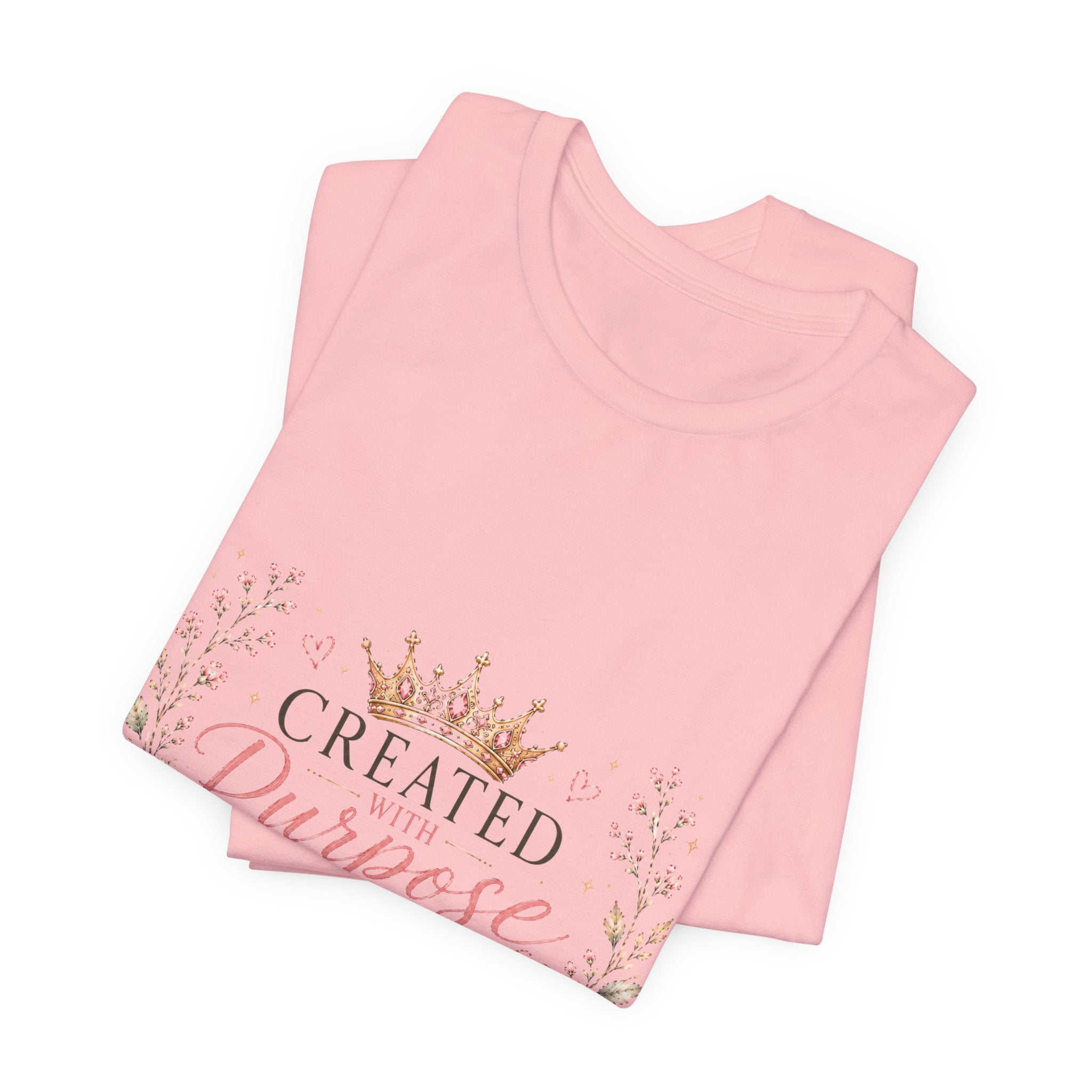 Created with Purpose Crowned with Grace Floral Tee