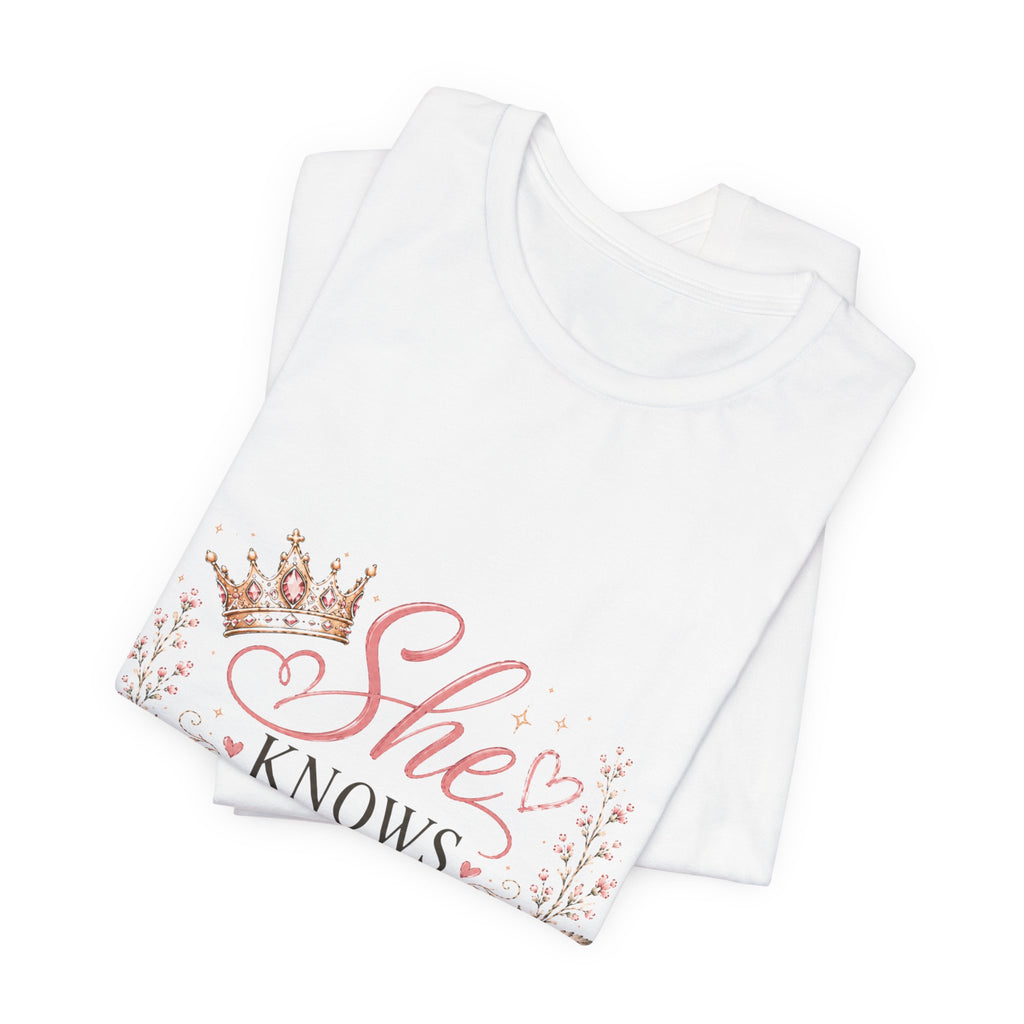 She Knows Whose She Is Floral Tee — Inspirational Christian Women's T‑Shirt