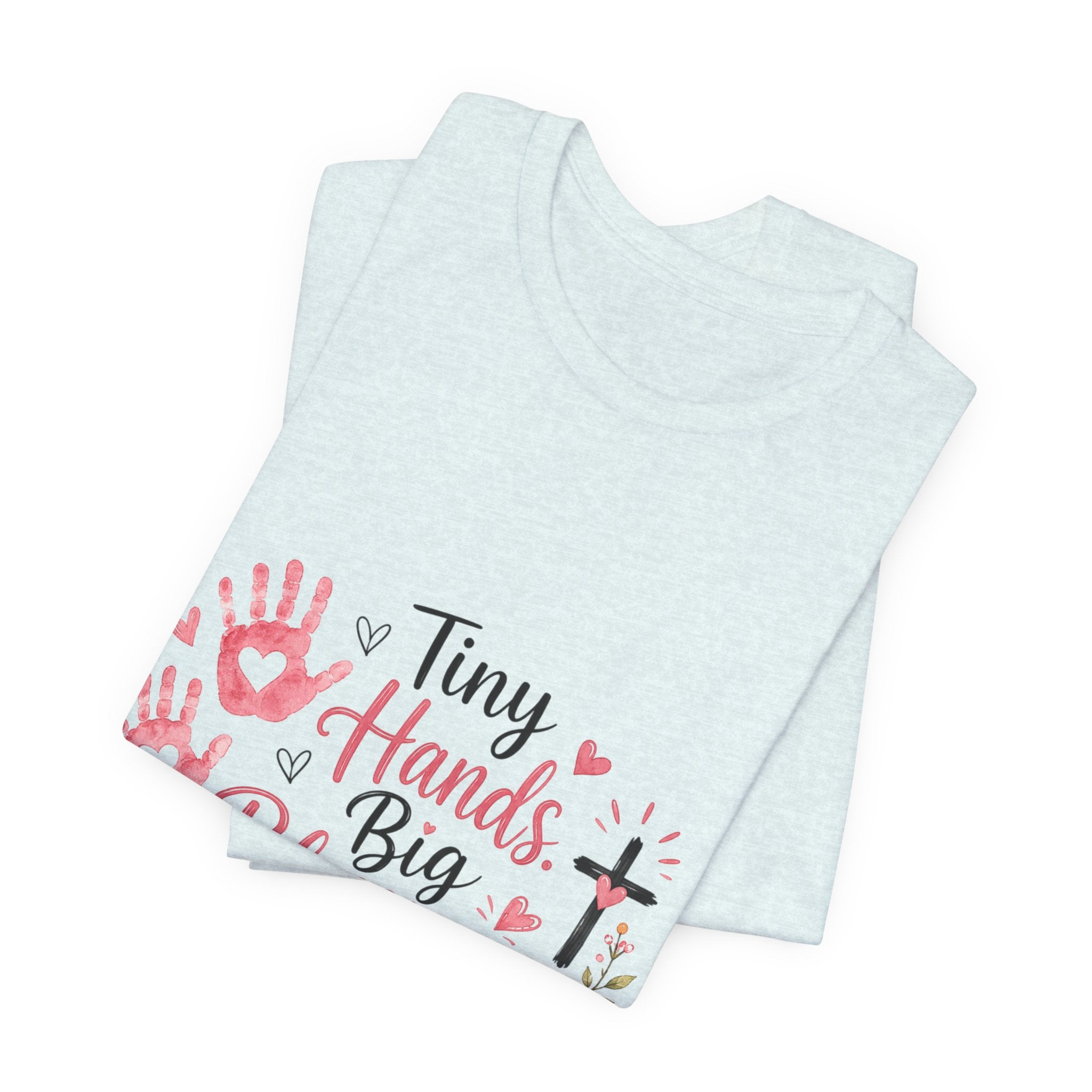 Tiny Hands, Big Blessings Tee — Christian Preschool Teacher Shirt
