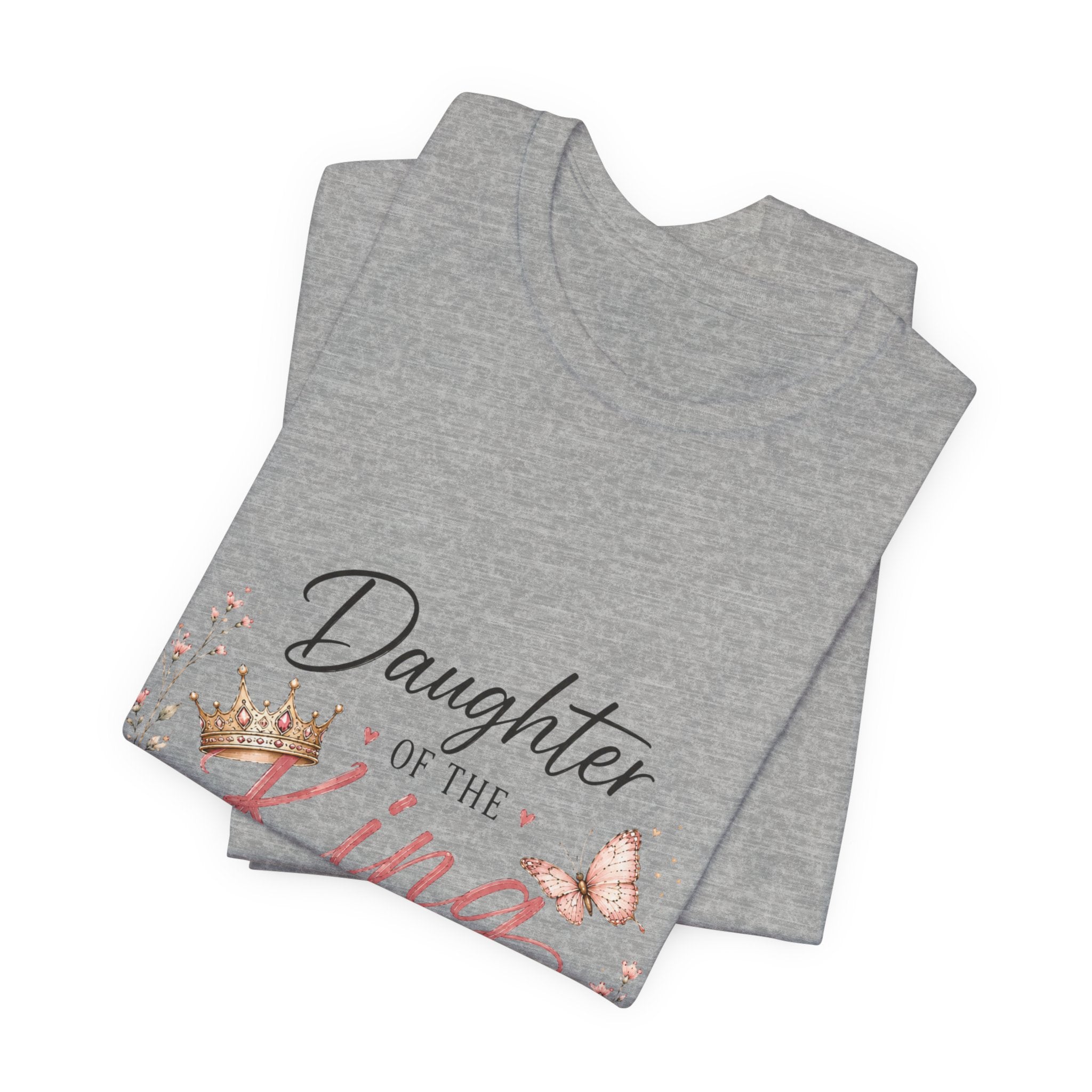 Daughter of the King Floral Tee — Christian Faith Inspirational Shirt