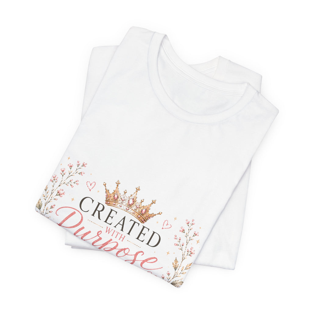Created with Purpose Crowned with Grace Floral Tee