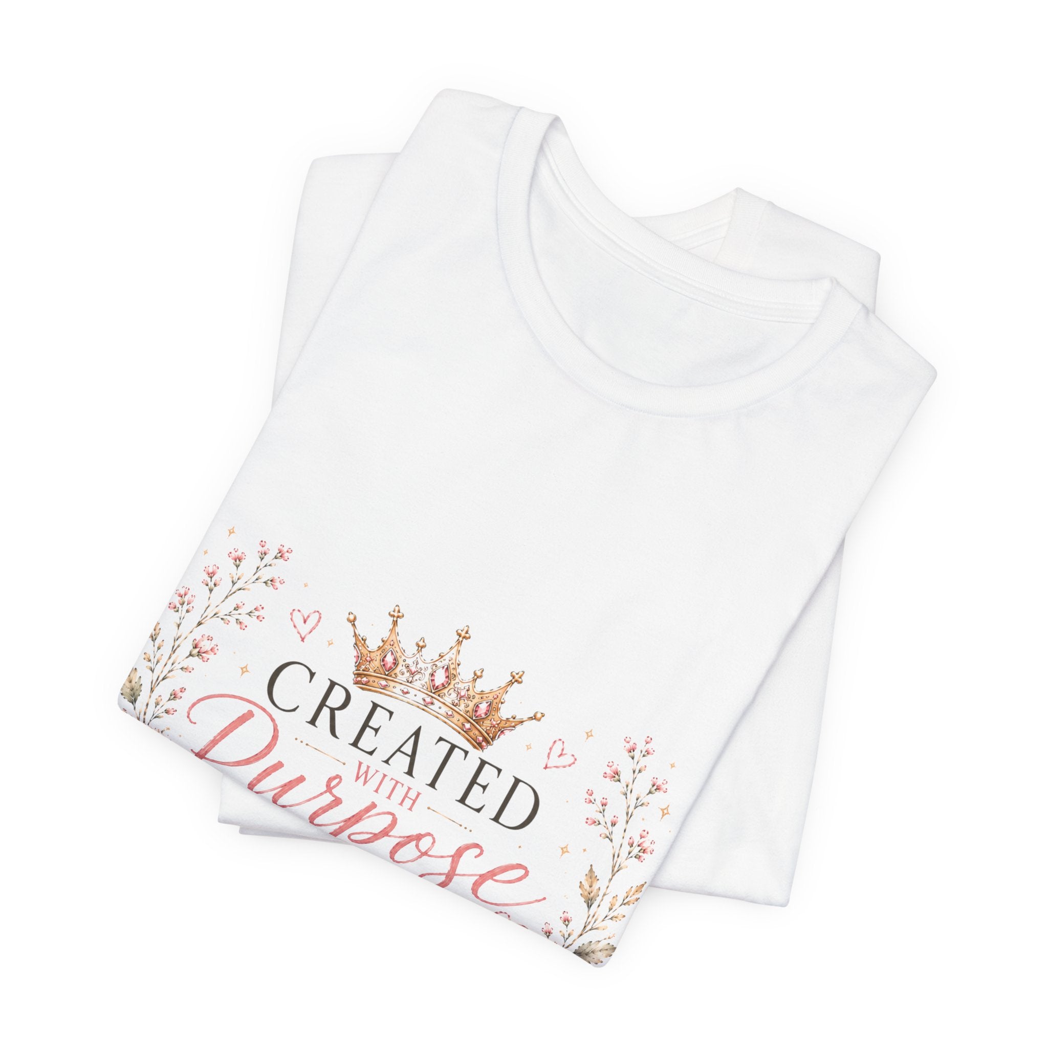 Created with Purpose Crowned with Grace Floral Tee