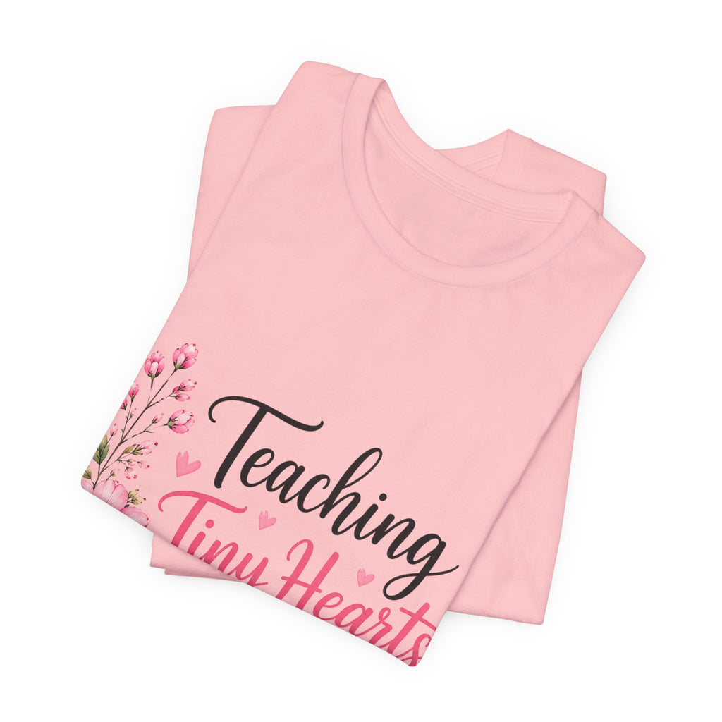 Teaching Tiny Hearts for Jesus Faith-Based Teacher Tee (PreK-K Elementary)