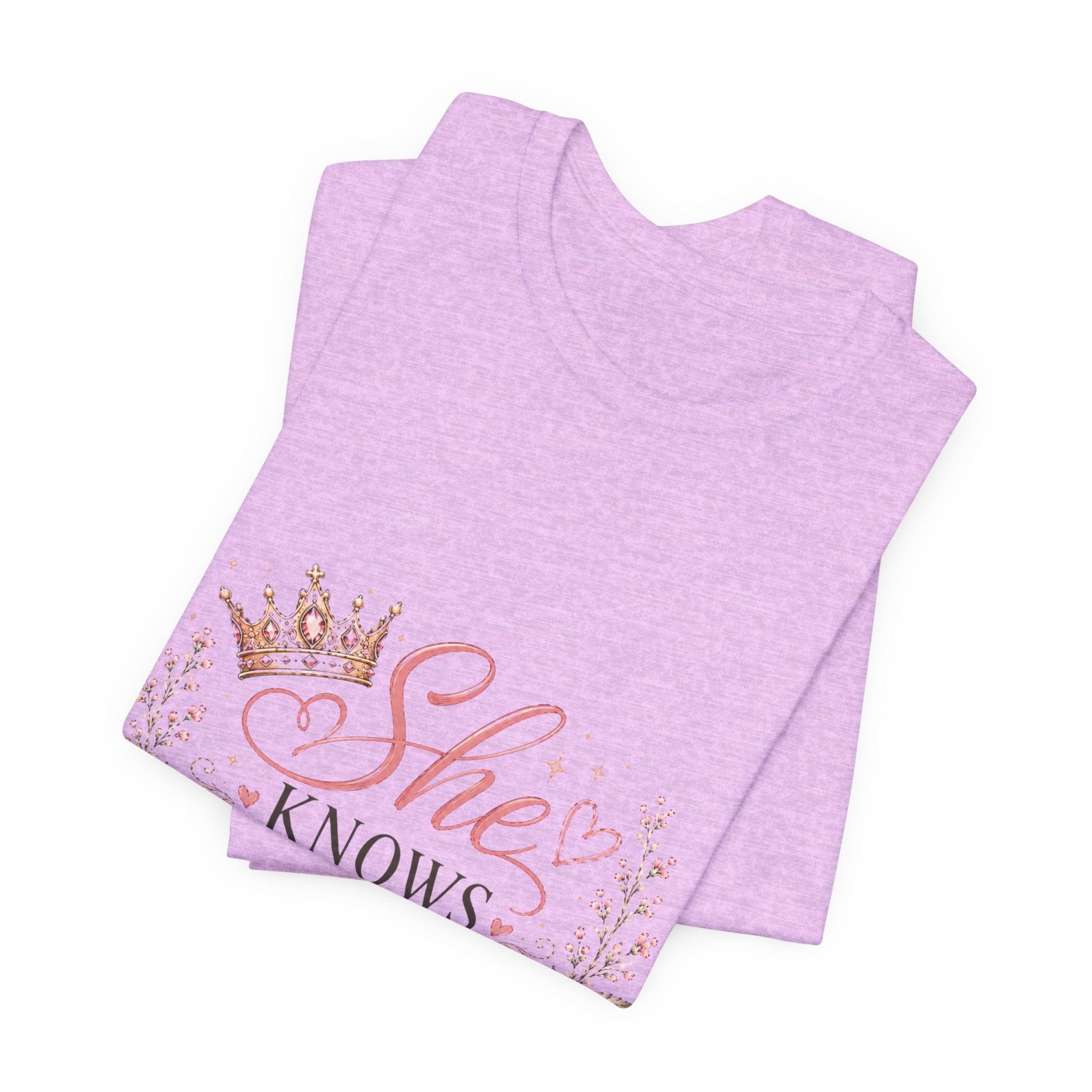 She Knows Whose She Is Floral Tee — Inspirational Christian Women's T‑Shirt