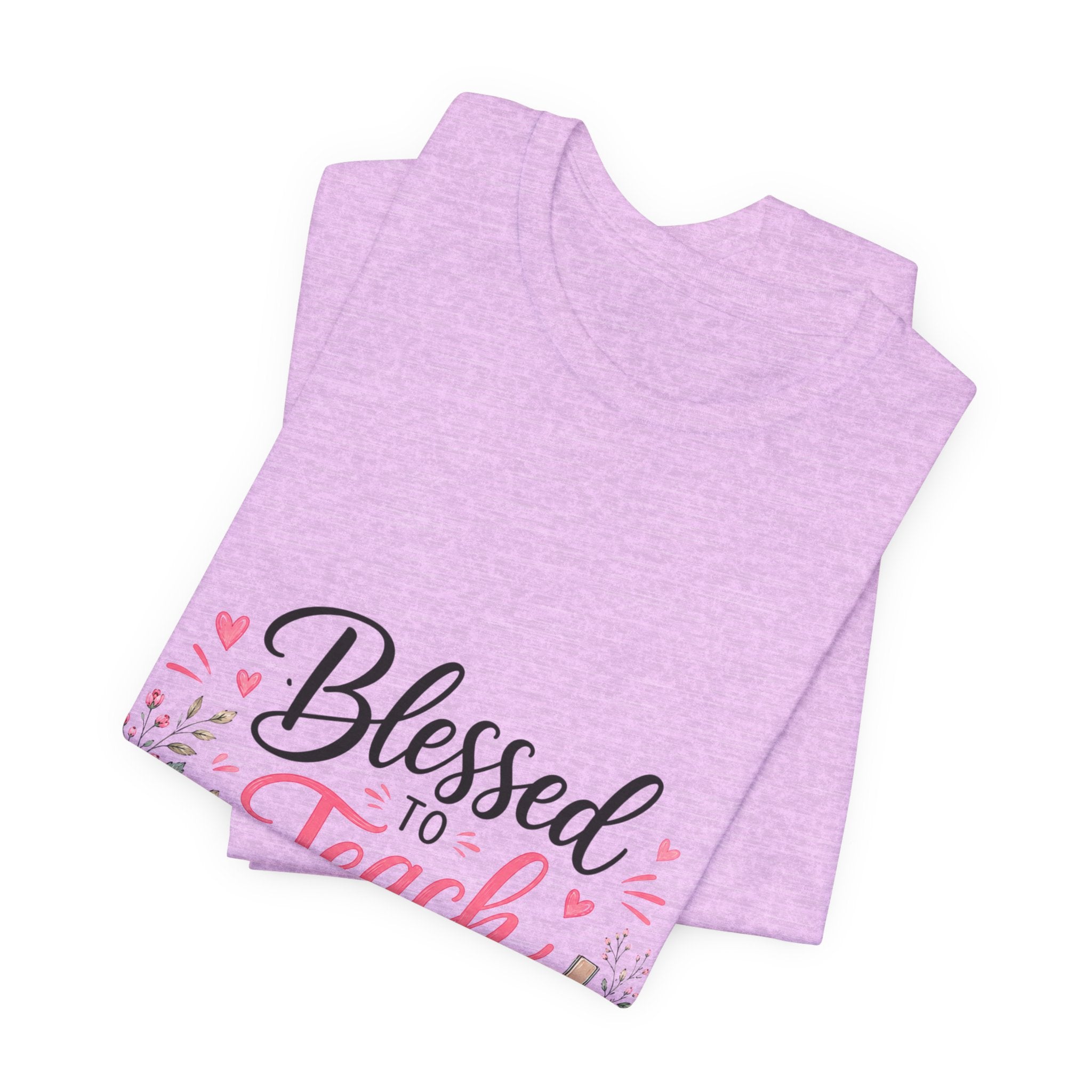 Blessed to Teach by His Grace T-Shirt — Christian Teacher Floral Tee