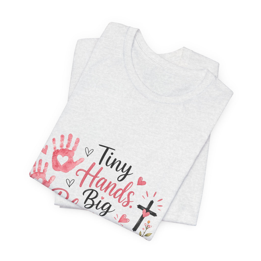 Tiny Hands, Big Blessings Tee — Christian Preschool Teacher Shirt