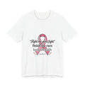Breast Cancer Awareness Tee — "Fight the Good Fight" Faith Ribbon Shirt