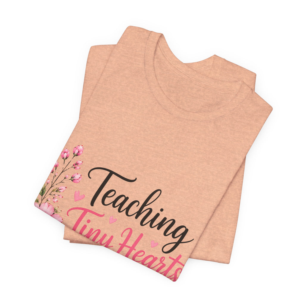 Teaching Tiny Hearts for Jesus Faith-Based Teacher Tee (PreK-K Elementary)