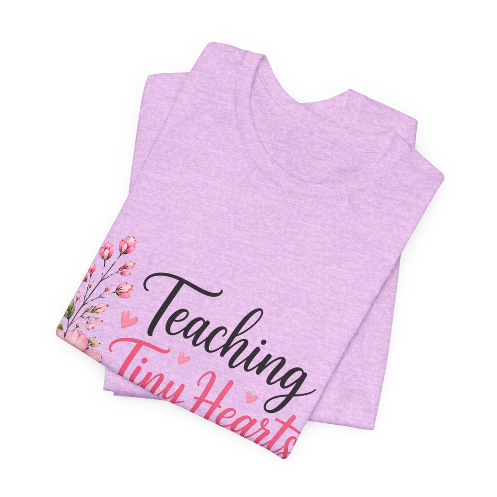Teaching Tiny Hearts for Jesus Faith-Based Teacher Tee (PreK-K Elementary)
