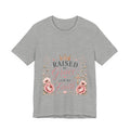 Raised by Grace Led by Faith T‑Shirt — Floral Christian Faith Tee