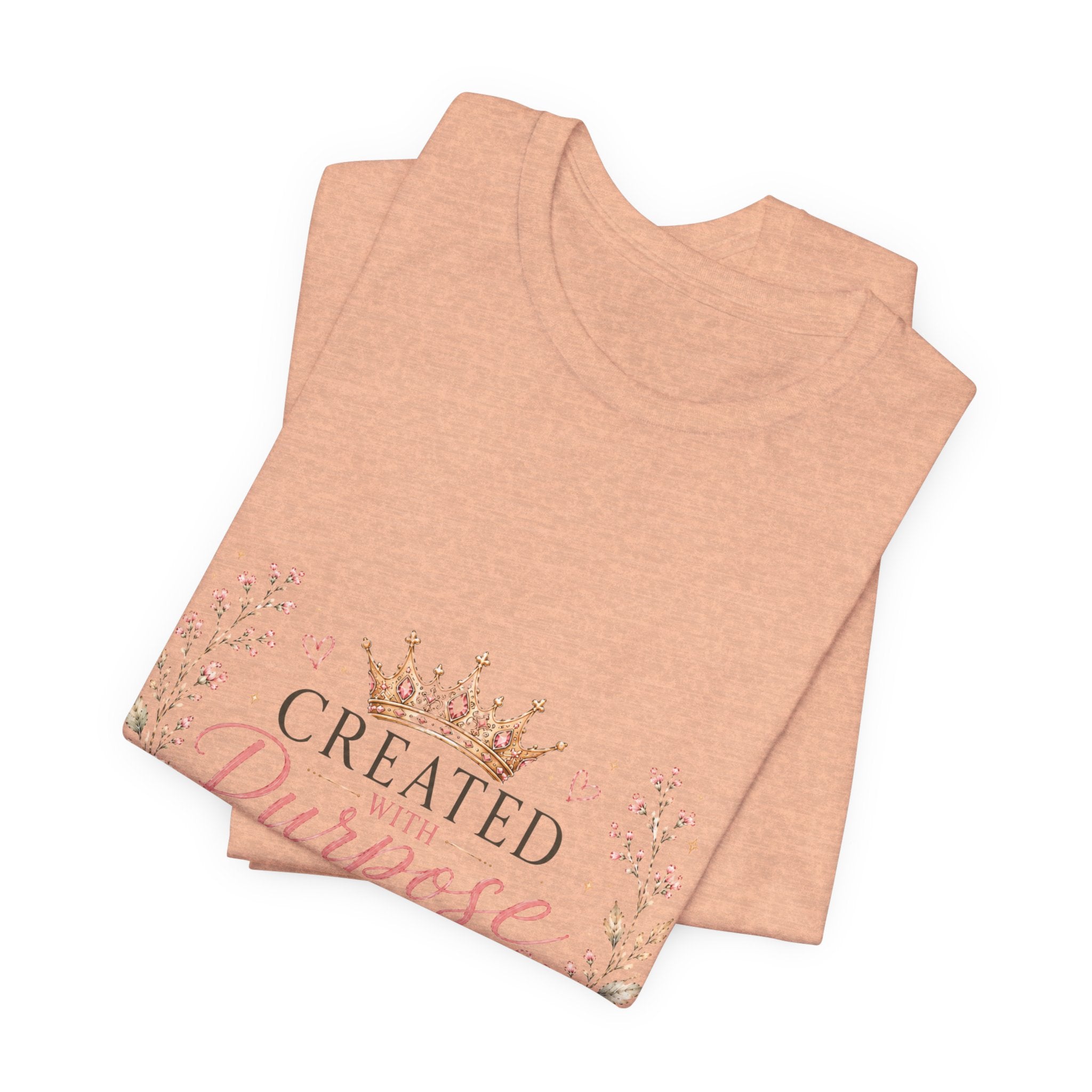 Created with Purpose Crowned with Grace Floral Tee