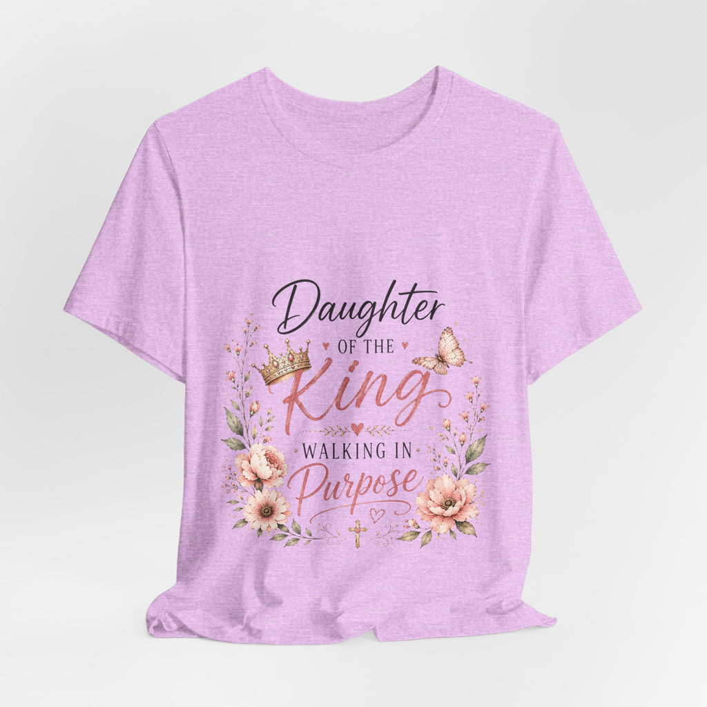 Daughter of the King Floral Tee — Christian Faith Inspirational Shirt