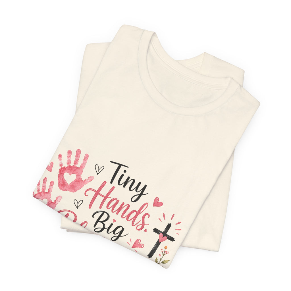 Tiny Hands, Big Blessings Tee — Christian Preschool Teacher Shirt