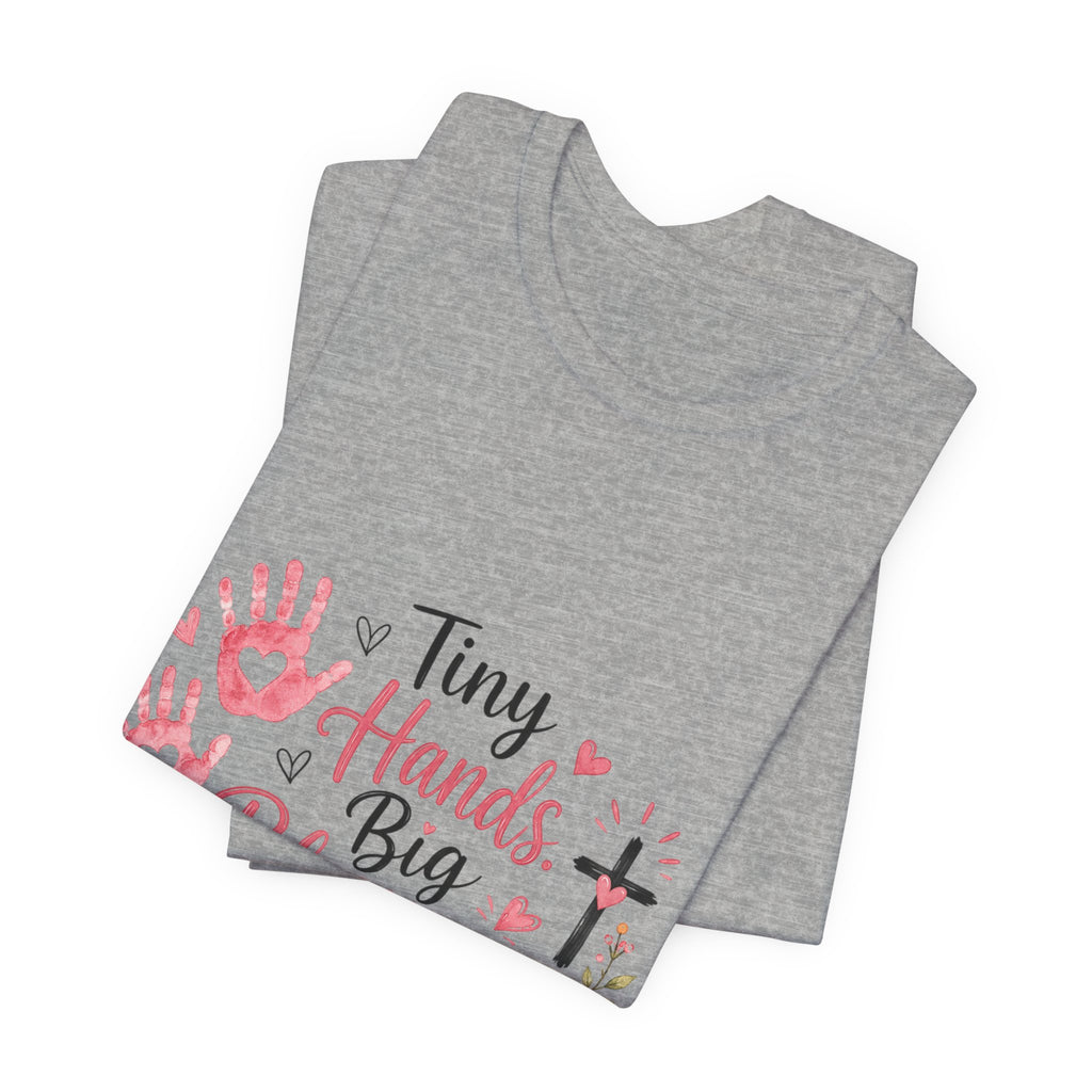 Tiny Hands, Big Blessings Tee — Christian Preschool Teacher Shirt