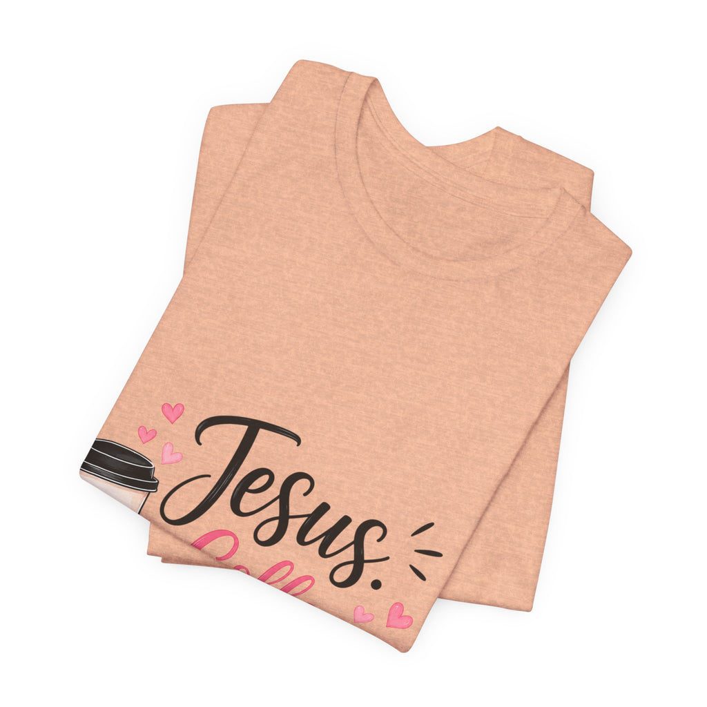 Teacher T-Shirt — "Jesus, Coffee & Little Learners" Faith-Based Classroom Tee