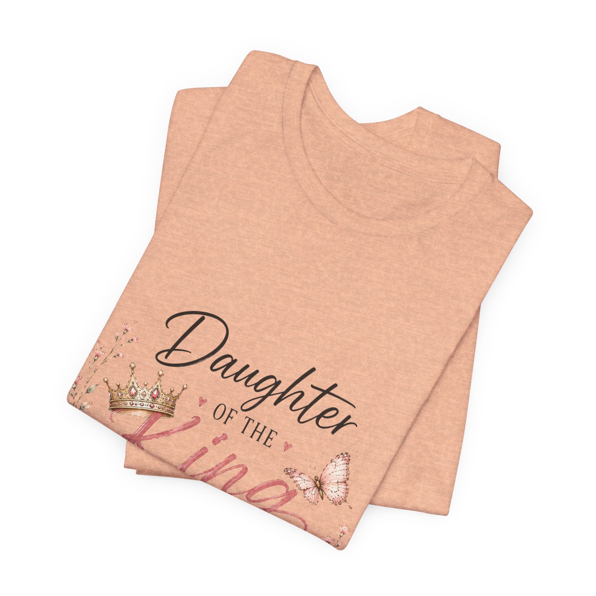 Daughter of the King Floral Tee — Christian Faith Inspirational Shirt