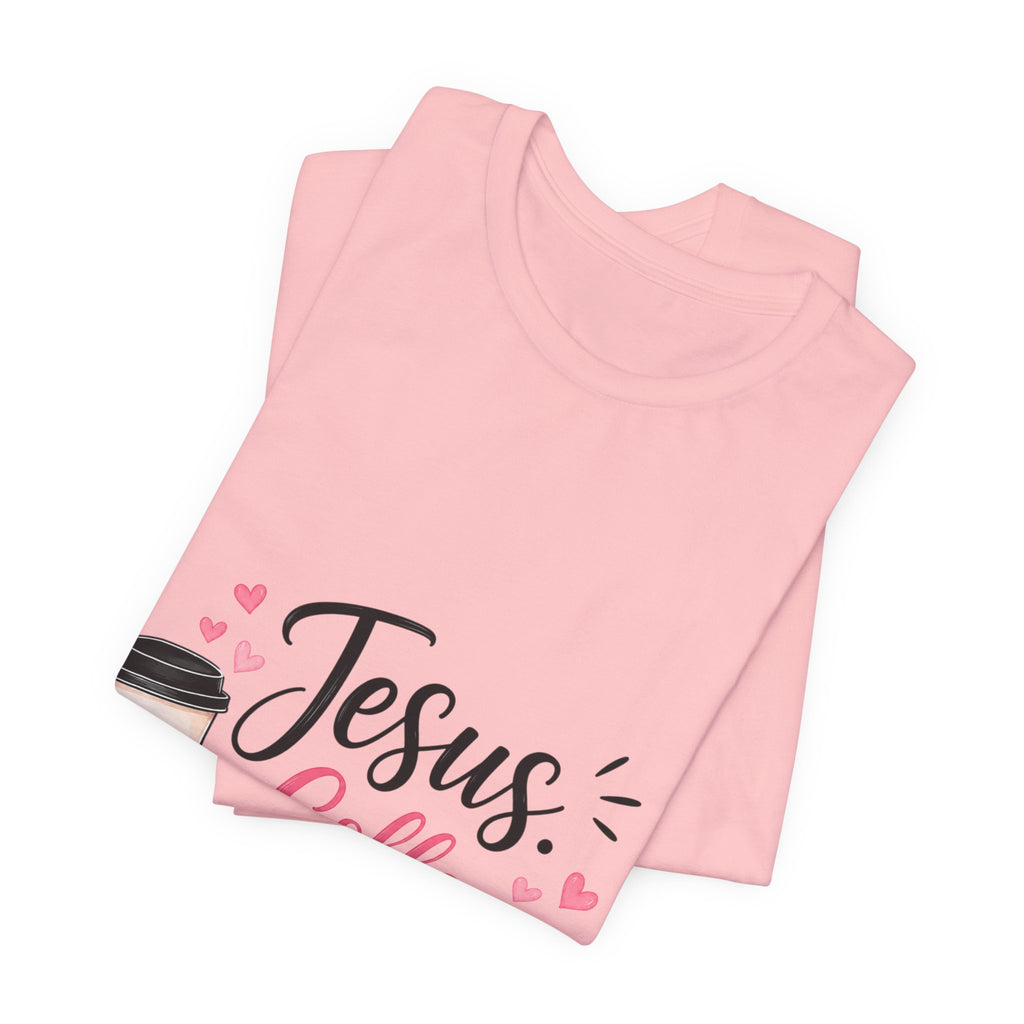 Teacher T-Shirt — "Jesus, Coffee & Little Learners" Faith-Based Classroom Tee