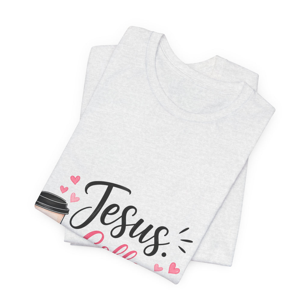 Teacher T-Shirt — "Jesus, Coffee & Little Learners" Faith-Based Classroom Tee