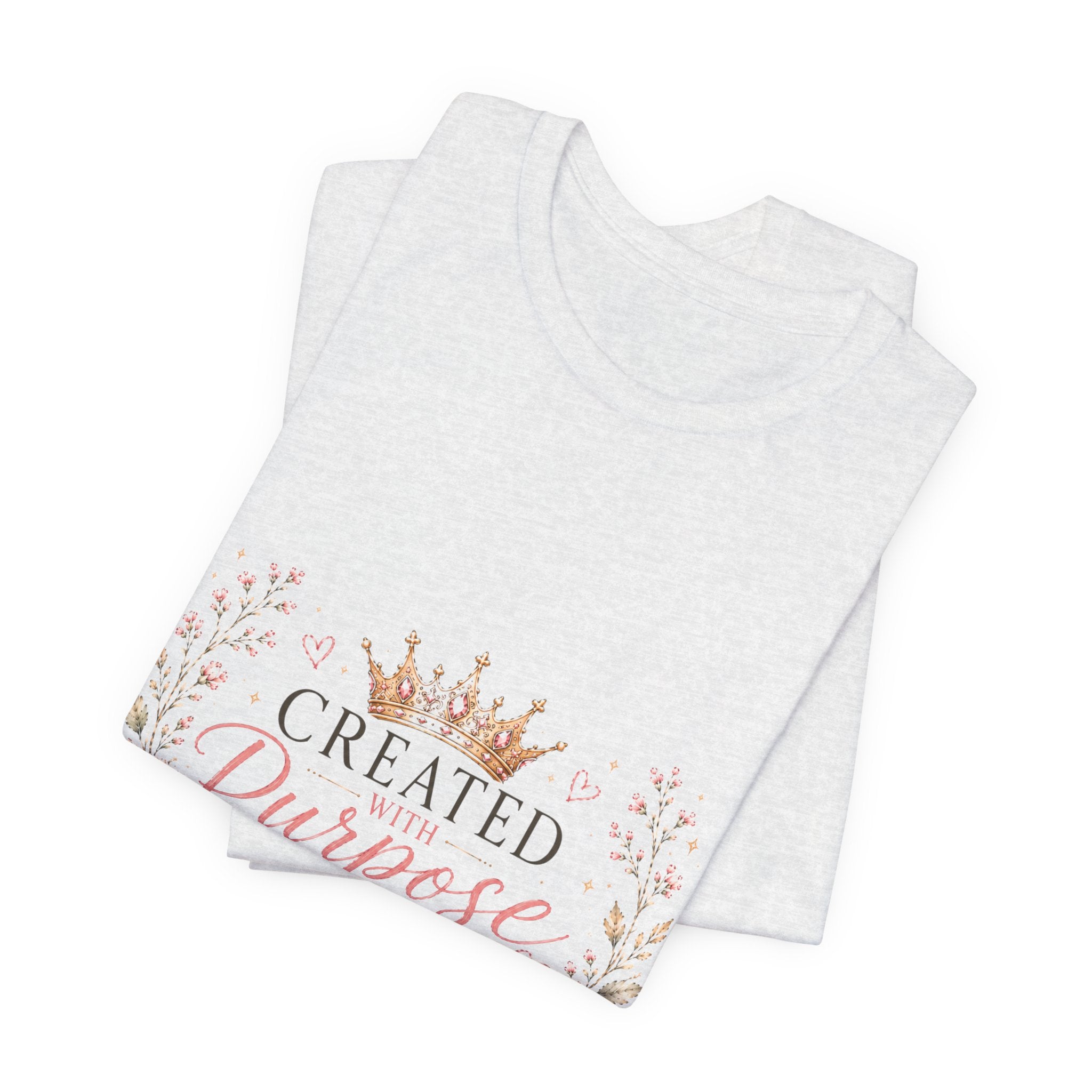 Created with Purpose Crowned with Grace Floral Tee