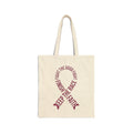 Keep the Faith Ribbon Tote Bag — Inspirational Cancer Awareness Canvas Tote