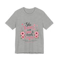 Teacher Faith T-Shirt — "She Teaches with Love & Leads with Faith" Floral Tee