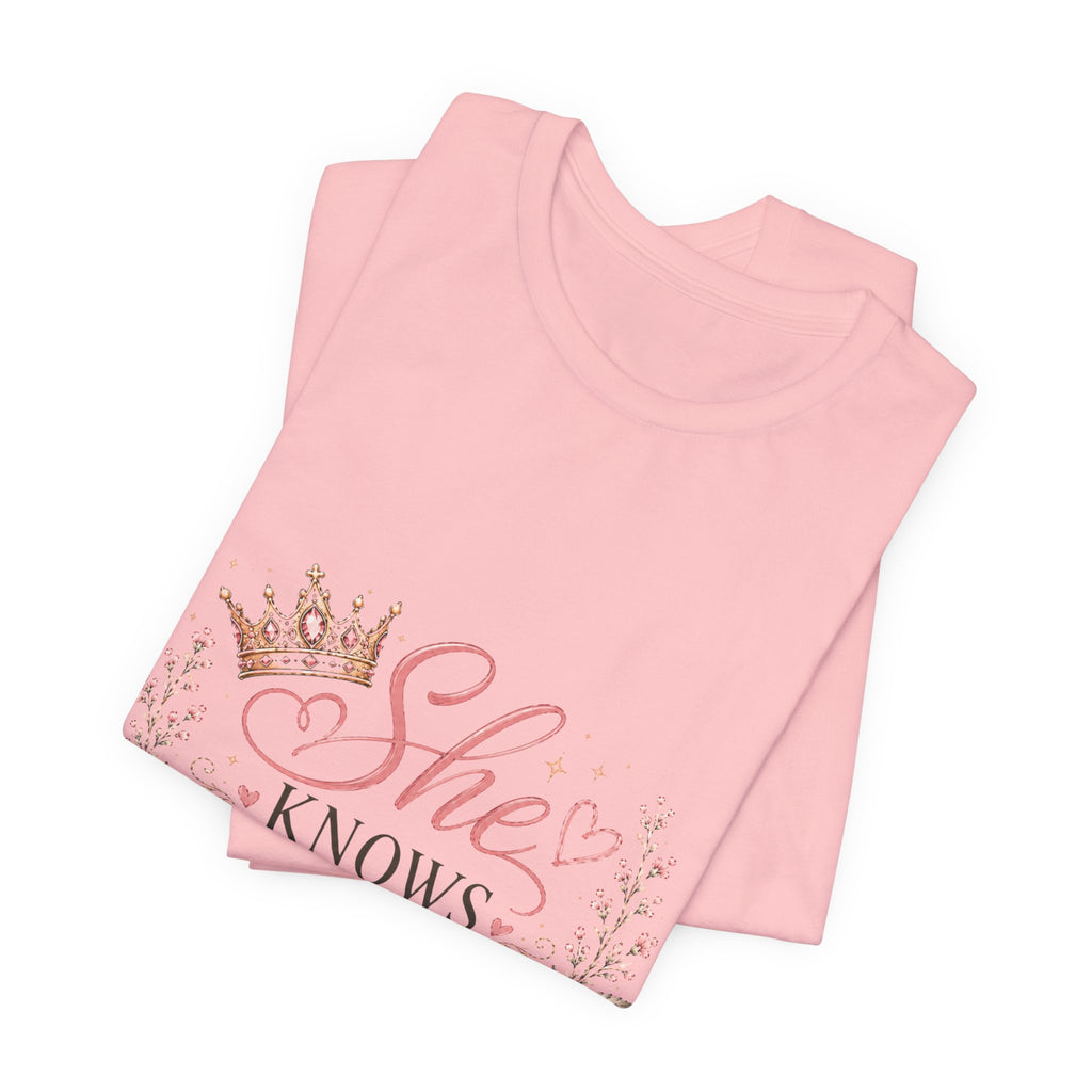 She Knows Whose She Is Floral Tee — Inspirational Christian Women's T‑Shirt