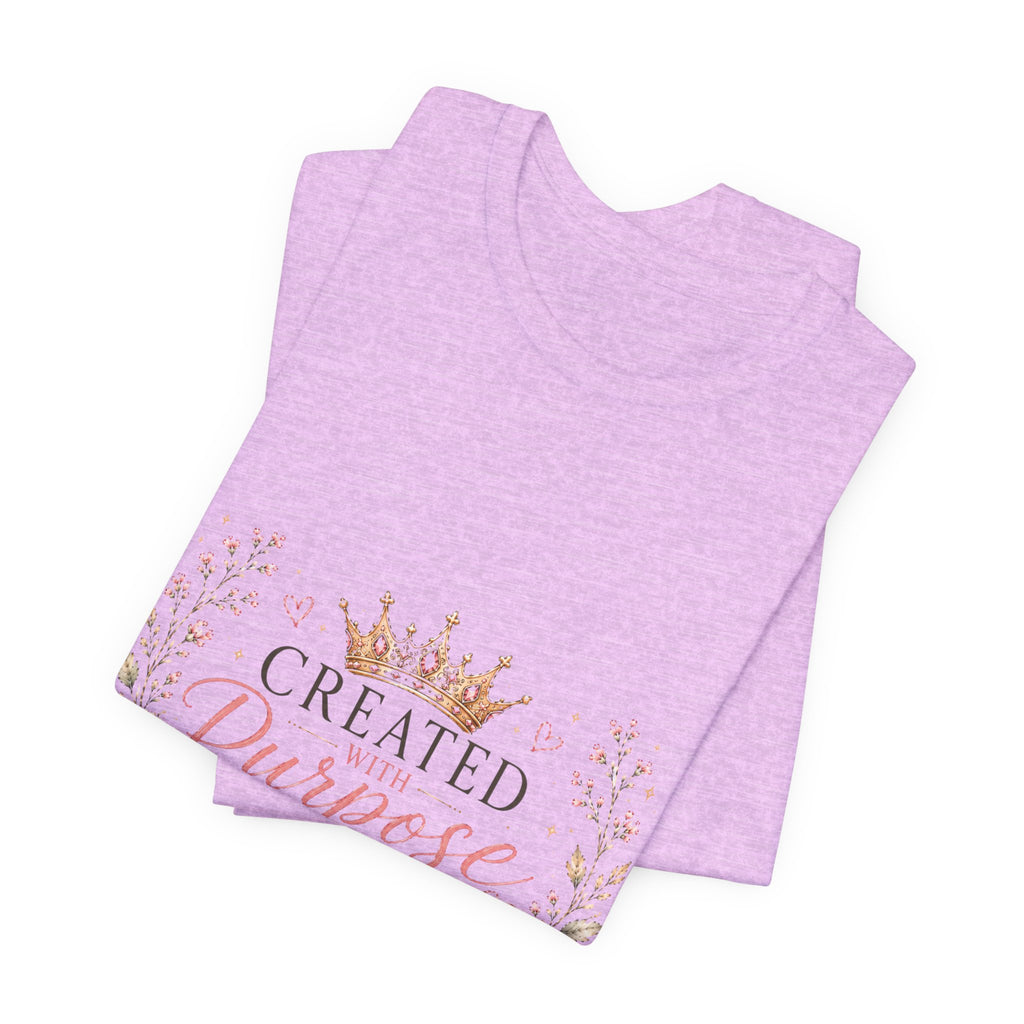 Created with Purpose Crowned with Grace Floral Tee