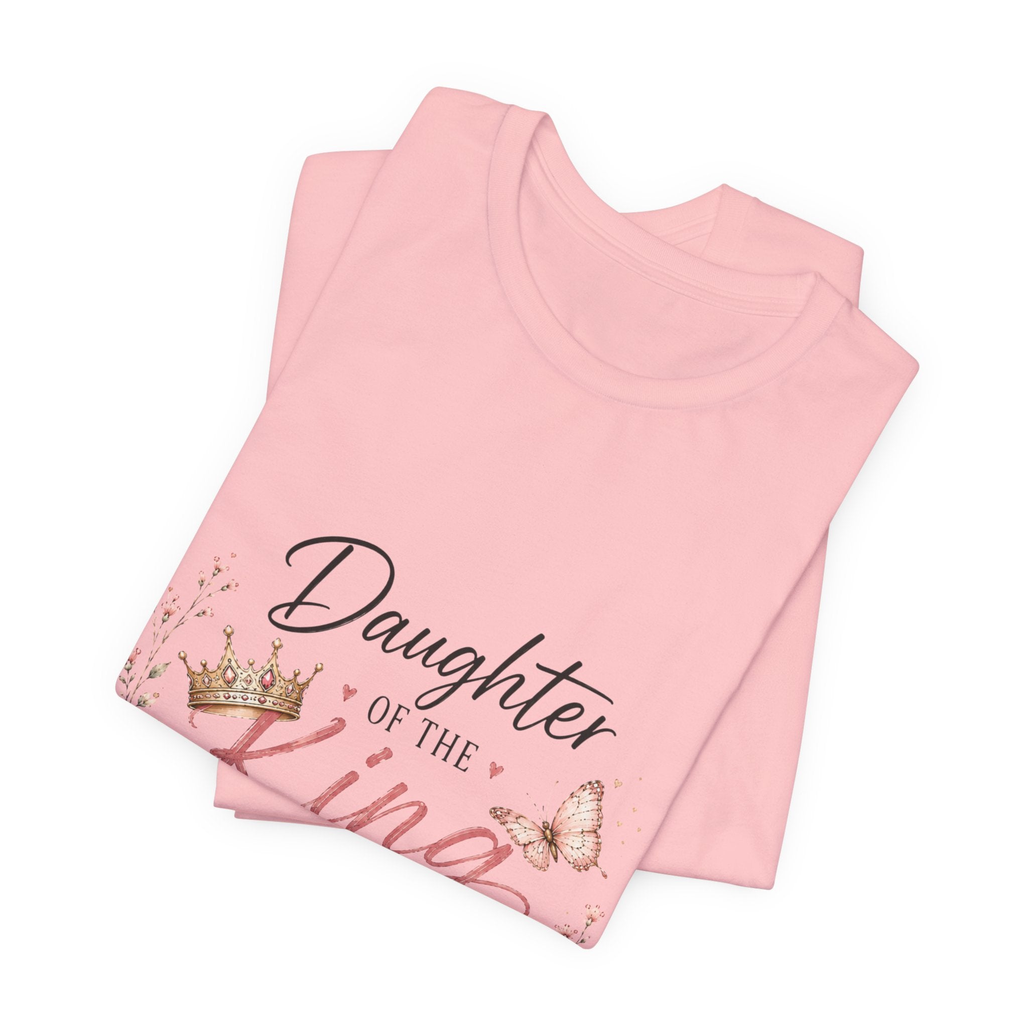 Daughter of the King Floral Tee — Christian Faith Inspirational Shirt